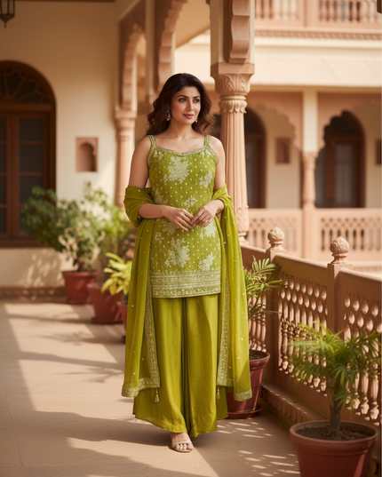 Silk sharara set by Kurti Connection USA
