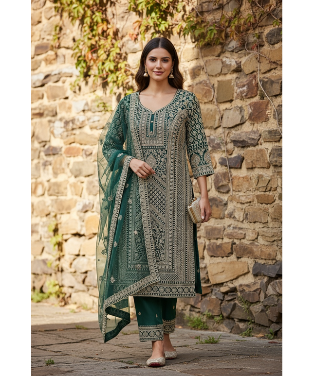 Heavy party wear salwar set by Kurti Connection USA