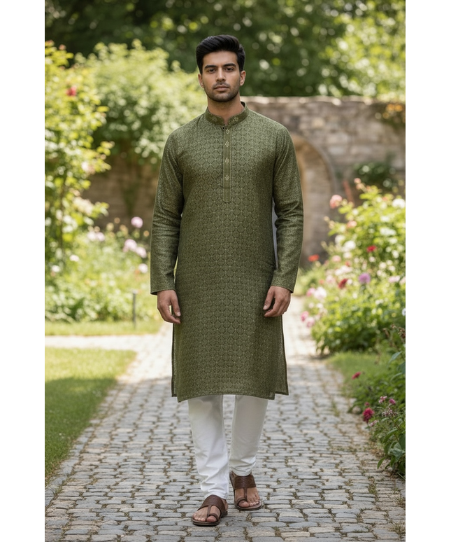 Silk kurta set by Kurti Connection USA