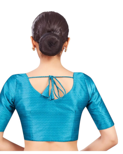 Teal blue blouse by Kurti Connection USA
