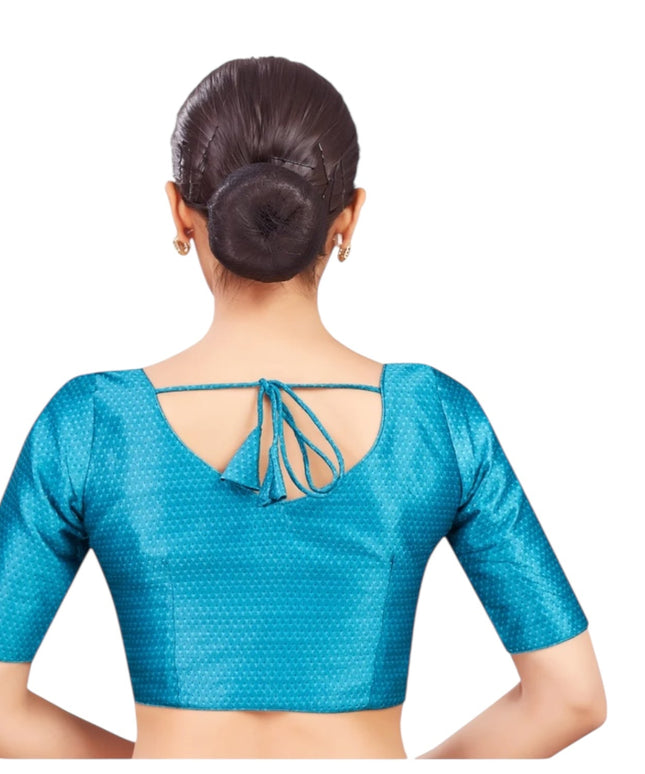 Teal blue blouse by Kurti Connection USA