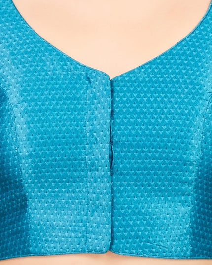 Teal blue blouse by Kurti Connection USA
