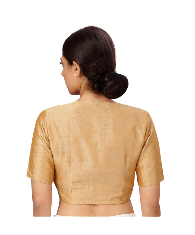 Antique gold blouse by Kurti Connection USA
