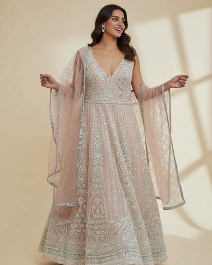 Heavy party wear bridal gown by Kurti Connection USA