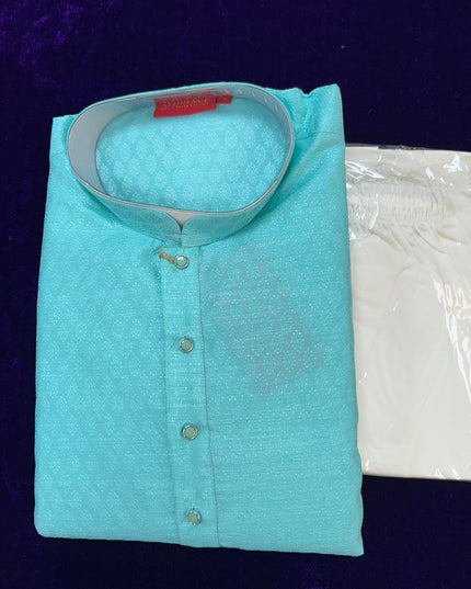 Sea green silk Kurta set by Kurti Connection USA