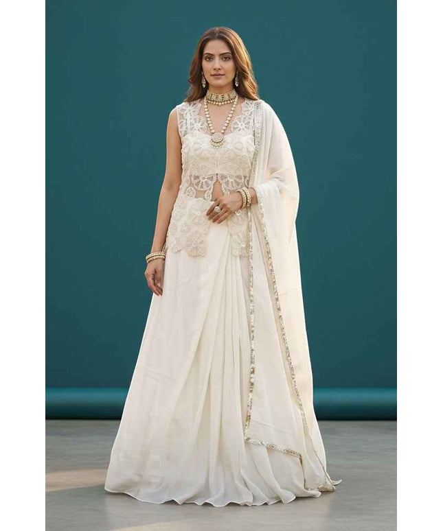 House Of Indian Wedding Attire Embroidered Lehenga Set