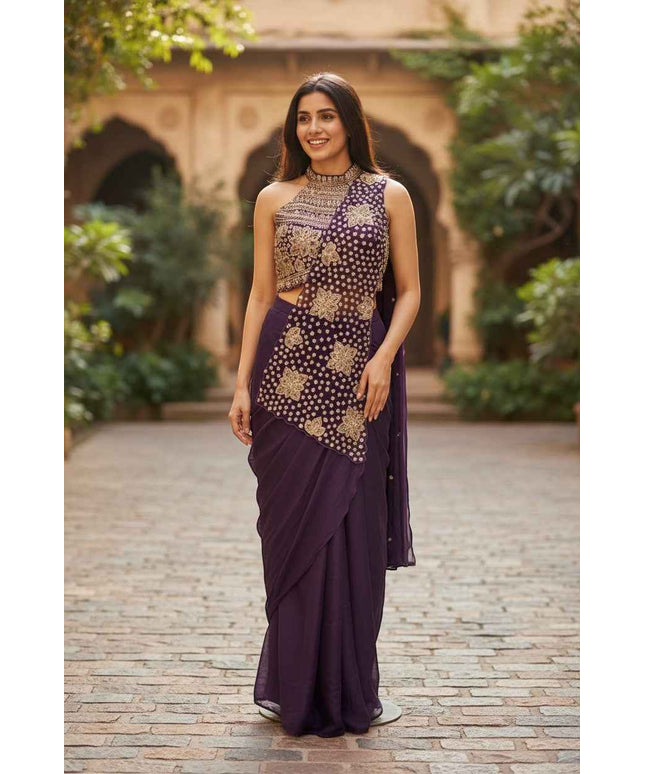 Readymade saree : pre stitched saree