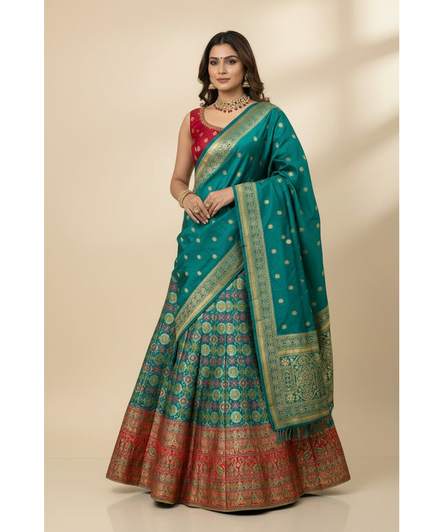Silk lehenga set - Kurti Connection USA