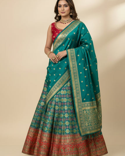 Silk lehenga set