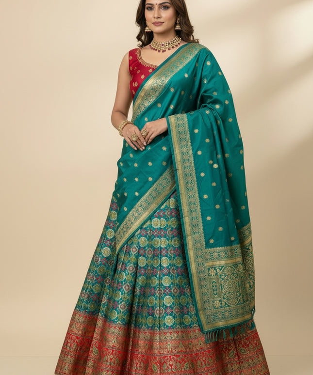 Silk lehenga set