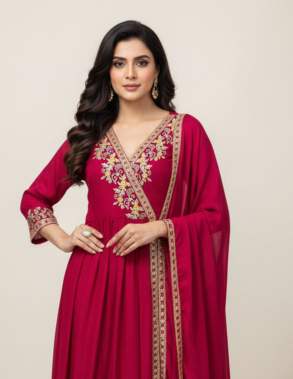 Party wear kurti palazzo set