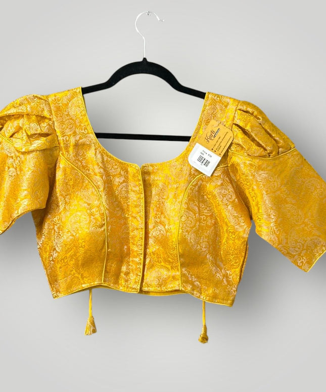 Golden Yellow Blouse - Kurti Connection USA