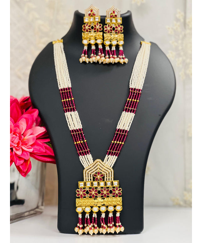 Pearl necklace set - Kurti Connection USA