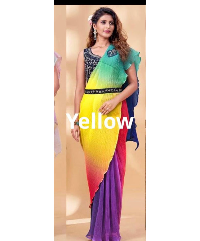 Readymade saree / pre pleated saree - Kurti Connection USA