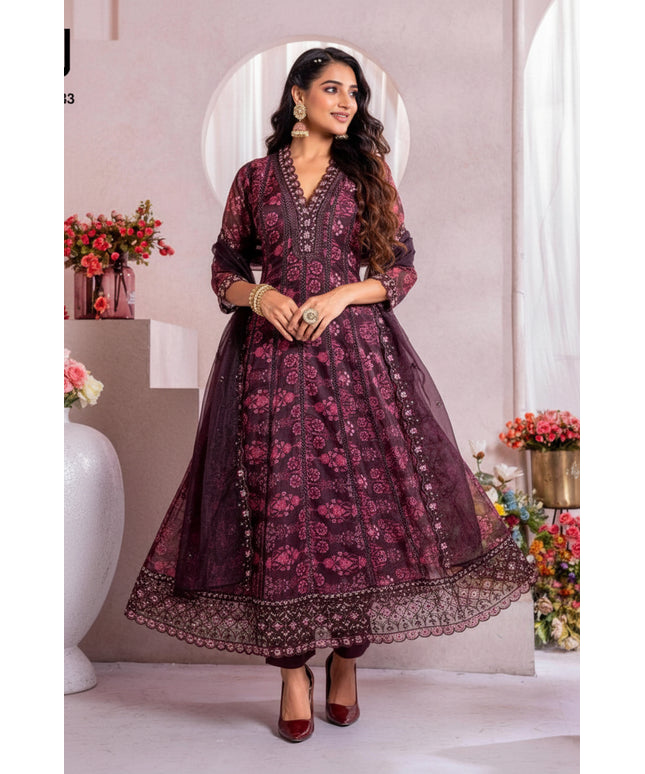 Soft organza salwar suit / plus size Kurtis - Kurti Connection USA