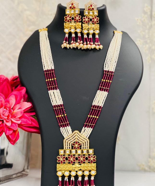 Pearl necklace set - Kurti Connection USA