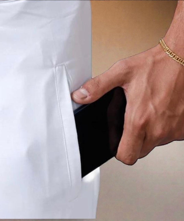 Premium South Indian Mens White Cotton Dhoti | readymade dhoti | dhoti with pocket by Etsy
