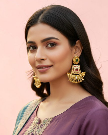 Meenakari earrings