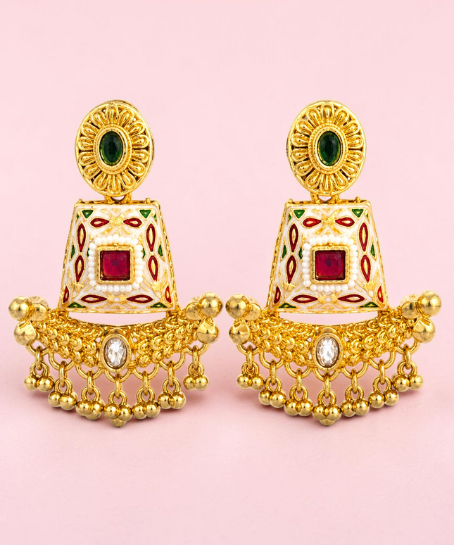 Meenakari earrings