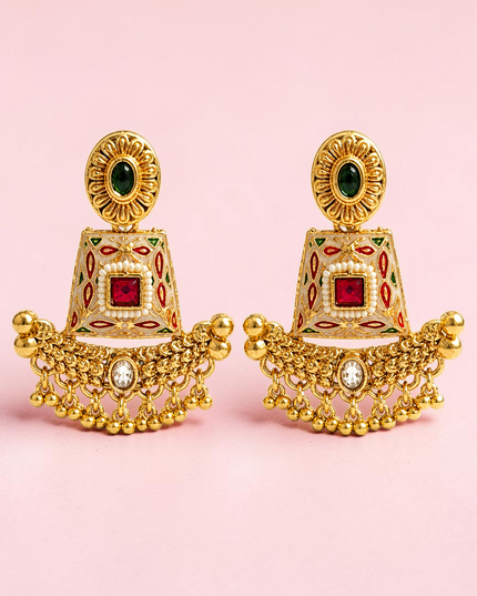 Meenakari earrings