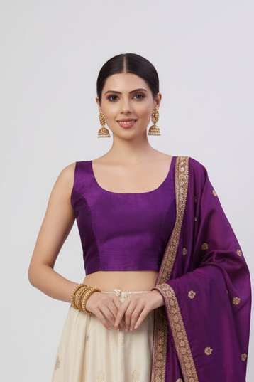 Dark purple blouse by Kurti Connection USA