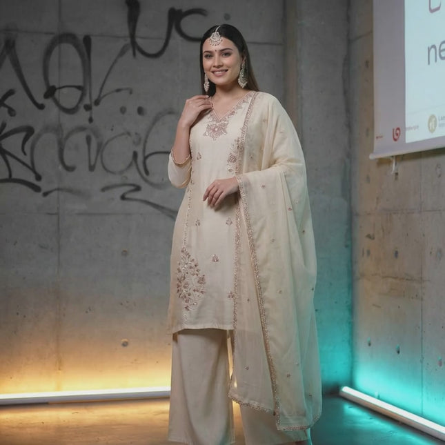 Soft silk Kurti pant set