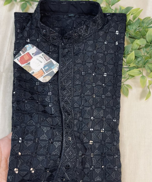 Black sequin kurta | short kurta