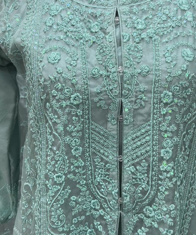 Anarkali suit : pastel blue